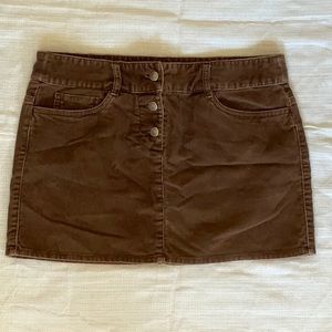 Brown, corduroy skirt, size 3
